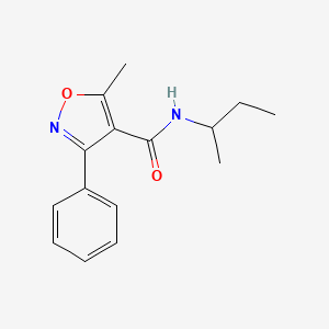 molecular formula C15H18N2O2 B3976205 N~4~-(SEC-BUTYL)-5-METHYL-3-PHENYL-4-ISOXAZOLECARBOXAMIDE 