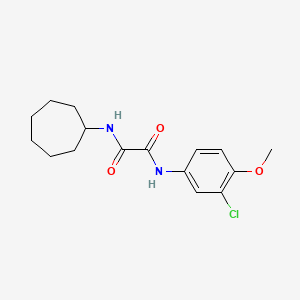 molecular formula C16H21ClN2O3 B3976277 N'-(3-chloro-4-methoxyphenyl)-N-cycloheptyloxamide 