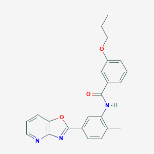 molecular formula C23H21N3O3 B397637 N-[2-methyl-5-([1,3]oxazolo[4,5-b]pyridin-2-yl)phenyl]-3-propoxybenzamide CAS No. 352649-87-7