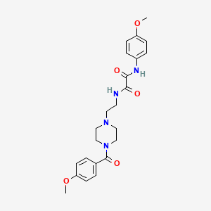molecular formula C23H28N4O5 B3976440 N-[2-[4-(4-methoxybenzoyl)piperazin-1-yl]ethyl]-N'-(4-methoxyphenyl)oxamide 