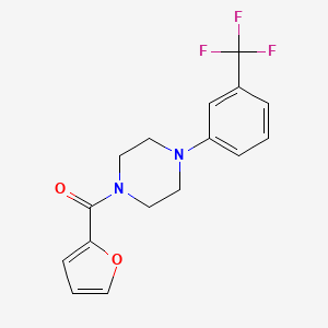 molecular formula C16H15F3N2O2 B3976447 2-FURYL{4-[3-(TRIFLUOROMETHYL)PHENYL]PIPERAZINO}METHANONE 