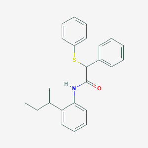 molecular formula C24H25NOS B3976450 N-[2-(butan-2-yl)phenyl]-2-phenyl-2-(phenylsulfanyl)acetamide 
