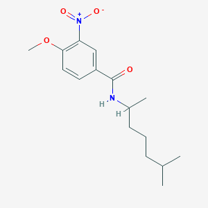 molecular formula C16H24N2O4 B3976461 4-methoxy-N-(6-methylheptan-2-yl)-3-nitrobenzamide 
