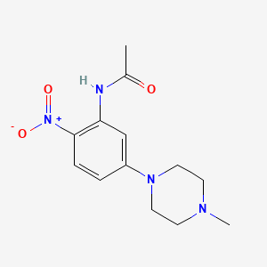 molecular formula C13H18N4O3 B3976514 N-[5-(4-methylpiperazin-1-yl)-2-nitrophenyl]acetamide 