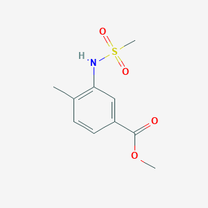 molecular formula C10H13NO4S B3976527 Methyl 3-methanesulfonamido-4-methyl-benzoate 