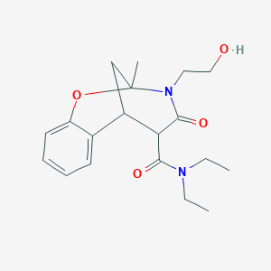 molecular formula C19H26N2O4 B3976541 N,N-diethyl-10-(2-hydroxyethyl)-9-methyl-11-oxo-8-oxa-10-azatricyclo[7.3.1.02,7]trideca-2,4,6-triene-12-carboxamide 