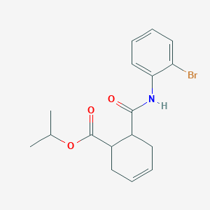 molecular formula C17H20BrNO3 B3976595 Propan-2-yl 6-[(2-bromophenyl)carbamoyl]cyclohex-3-ene-1-carboxylate 