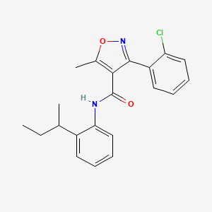 molecular formula C21H21ClN2O2 B3976681 N-[2-(butan-2-yl)phenyl]-3-(2-chlorophenyl)-5-methyl-1,2-oxazole-4-carboxamide 