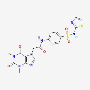 molecular formula C18H17N7O5S2 B3976874 2-(1,3-DIMETHYL-2,6-DIOXO-2,3,6,7-TETRAHYDRO-1H-PURIN-7-YL)-N-{4-[(1,3-THIAZOL-2-YL)SULFAMOYL]PHENYL}ACETAMIDE 