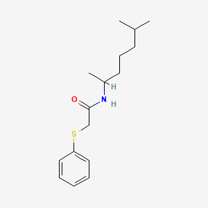 molecular formula C16H25NOS B3976911 N-(1,5-DIMETHYLHEXYL)-2-(PHENYLSULFANYL)ACETAMIDE 