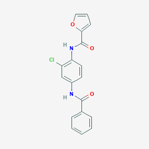 molecular formula C18H13ClN2O3 B397694 N-[4-(benzoylamino)-2-chlorophenyl]-2-furamide 