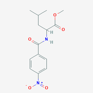 molecular formula C14H18N2O5 B3977084 methyl 4-methyl-2-[(4-nitrobenzoyl)amino]pentanoate 