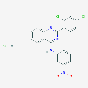 molecular formula C20H13Cl3N4O2 B3977090 2-(2,4-dichlorophenyl)-N-(3-nitrophenyl)quinazolin-4-amine;hydrochloride 