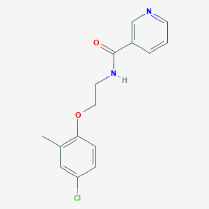 molecular formula C15H15ClN2O2 B3977176 N-[2-(4-chloro-2-methylphenoxy)ethyl]pyridine-3-carboxamide 