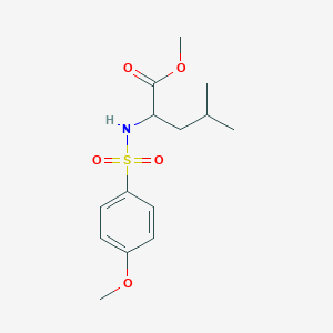 molecular formula C14H21NO5S B3977308 Methyl 2-(4-methoxybenzenesulfonamido)-4-methylpentanoate 