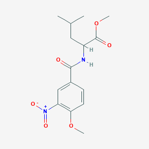 molecular formula C15H20N2O6 B3977323 Methyl 2-[(4-methoxy-3-nitrobenzoyl)amino]-4-methylpentanoate 