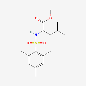 molecular formula C16H25NO4S B3977330 METHYL 2-[(MESITYLSULFONYL)AMINO]-4-METHYLPENTANOATE 