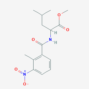 molecular formula C15H20N2O5 B3977337 Methyl 4-methyl-2-[(2-methyl-3-nitrobenzoyl)amino]pentanoate 