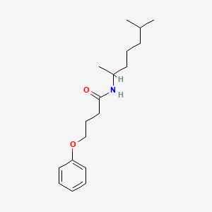 molecular formula C18H29NO2 B3977387 N-(6-methylheptan-2-yl)-4-phenoxybutanamide 