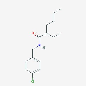 molecular formula C15H22ClNO B3977432 N-[(4-chlorophenyl)methyl]-2-ethylhexanamide 