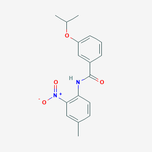 molecular formula C17H18N2O4 B3977457 N-(4-methyl-2-nitrophenyl)-3-(propan-2-yloxy)benzamide 
