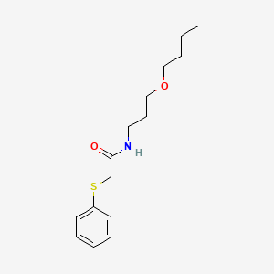 molecular formula C15H23NO2S B3977463 N-(3-butoxypropyl)-2-phenylsulfanylacetamide 