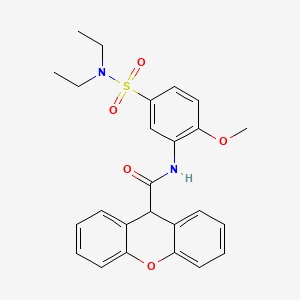 molecular formula C25H26N2O5S B3977480 N-[5-(diethylsulfamoyl)-2-methoxyphenyl]-9H-xanthene-9-carboxamide 
