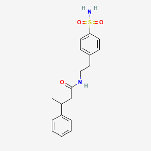 molecular formula C18H22N2O3S B3977550 3-phenyl-N-[2-(4-sulfamoylphenyl)ethyl]butanamide 