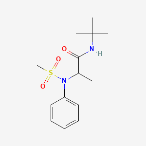 molecular formula C14H22N2O3S B3977564 N-tert-butyl-2-(N-methylsulfonylanilino)propanamide 