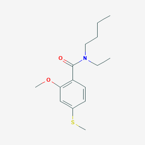 molecular formula C15H23NO2S B3977634 N-butyl-N-ethyl-2-methoxy-4-(methylsulfanyl)benzamide 