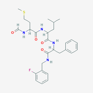 molecular formula C28H37FN4O4S B039780 N-Formyl-Met-Leu-Phe-o-fluorobenzylamide CAS No. 112898-02-9