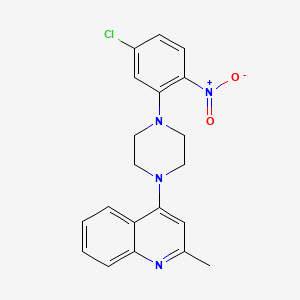 molecular formula C20H19ClN4O2 B3978074 4-[4-(5-Chloro-2-nitrophenyl)piperazin-1-yl]-2-methylquinoline 
