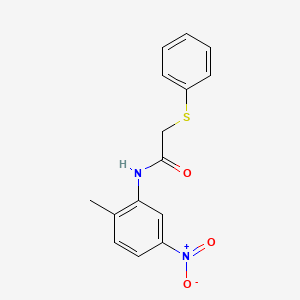 molecular formula C15H14N2O3S B3978172 N-(2-methyl-5-nitrophenyl)-2-(phenylsulfanyl)acetamide 