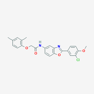 molecular formula C24H21ClN2O4 B397829 N-[2-(3-chloro-4-methoxyphenyl)-1,3-benzoxazol-5-yl]-2-(2,4-dimethylphenoxy)acetamide 