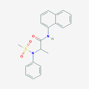molecular formula C20H20N2O3S B3978615 N~2~-(methylsulfonyl)-N-naphthalen-1-yl-N~2~-phenylalaninamide 