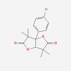 molecular formula C16H17BrO4 B3978647 6a-(4-bromophenyl)-3,3,6,6-tetramethyl-3aH-furo[3,2-b]furan-2,5-dione 
