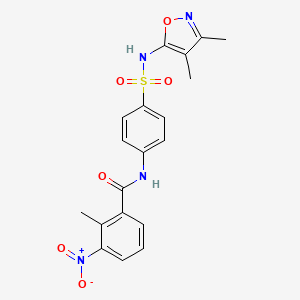 N-(4-{[(3,4-dimethyl-5-isoxazolyl)amino]sulfonyl}phenyl)-2-methyl-3-nitrobenzamide