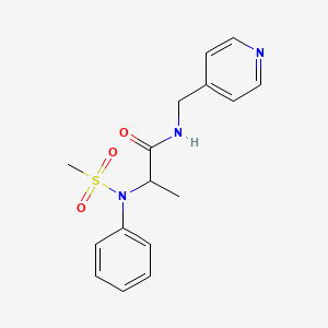 N~2~-(methylsulfonyl)-N~2~-phenyl-N~1~-(4-pyridinylmethyl)alaninamide