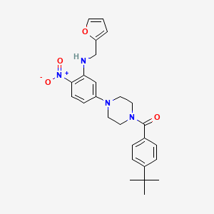 5-[4-(4-tert-butylbenzoyl)-1-piperazinyl]-N-(2-furylmethyl)-2-nitroaniline