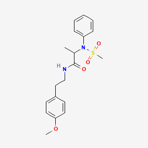molecular formula C19H24N2O4S B3978705 N-[2-(4-Methoxyphenyl)ethyl]-2-(N-phenylmethanesulfonamido)propanamide 