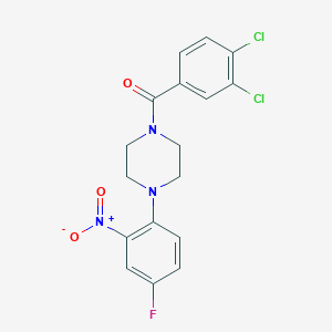 1-(3,4-dichlorobenzoyl)-4-(4-fluoro-2-nitrophenyl)piperazine