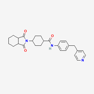 4-(1,3-dioxooctahydro-2H-isoindol-2-yl)-N-[4-(4-pyridinylmethyl)phenyl]cyclohexanecarboxamide