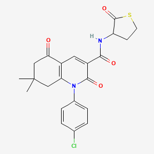 1-(4-chlorophenyl)-7,7-dimethyl-2,5-dioxo-N-(2-oxotetrahydro-3-thienyl)-1,2,5,6,7,8-hexahydro-3-quinolinecarboxamide
