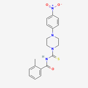 2-methyl-N-{[4-(4-nitrophenyl)-1-piperazinyl]carbonothioyl}benzamide