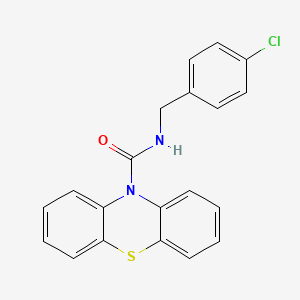 molecular formula C20H15ClN2OS B3978764 N-[(4-CHLOROPHENYL)METHYL]-10H-PHENOTHIAZINE-10-CARBOXAMIDE 