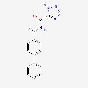 molecular formula C17H16N4O B3978887 N-[1-(4-phenylphenyl)ethyl]-1H-1,2,4-triazole-5-carboxamide 