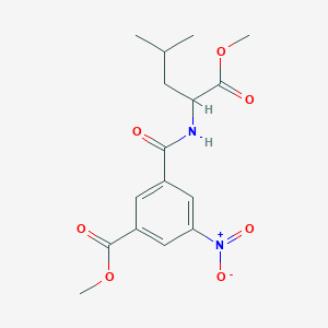 molecular formula C16H20N2O7 B3978912 METHYL 3-({[1-(METHOXYCARBONYL)-3-METHYLBUTYL]AMINO}CARBONYL)-5-NITROBENZOATE 