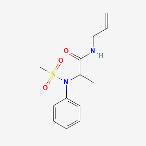 molecular formula C13H18N2O3S B3978948 N~1~-allyl-N~2~-(methylsulfonyl)-N~2~-phenylalaninamide 