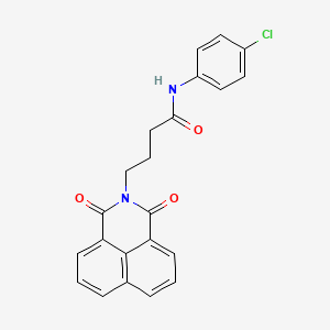molecular formula C22H17ClN2O3 B3978953 N-(4-chlorophenyl)-4-(1,3-dioxo-1H-benzo[de]isoquinolin-2(3H)-yl)butanamide 