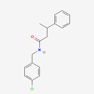 molecular formula C17H18ClNO B3978989 N-[(4-chlorophenyl)methyl]-3-phenylbutanamide 